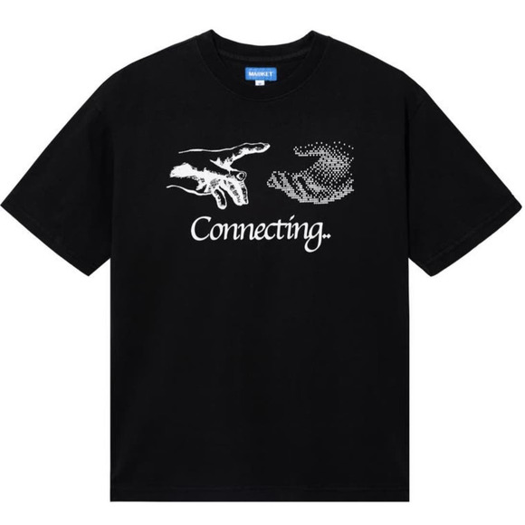 Market Men's Black Connecting Short Sleeve Casual T-Shirt Size Small NWT - Picture 2 of 9